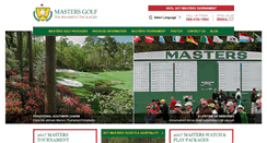 Desktop Screenshot of mastersgolftournamentpackages.com